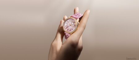 Vacheron Constantin Égérie Moon Phase Spring Blossom in pink gold with floral hand-painted strap