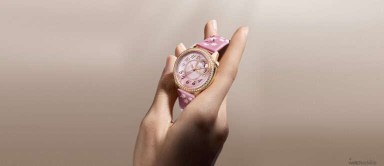 Vacheron Constantin Égérie Moon Phase Spring Blossom Brings Métiers d’Art to the Strap Vacheron Constantin Égérie Moon Phase Spring Blossom in pink gold with floral hand-painted strap