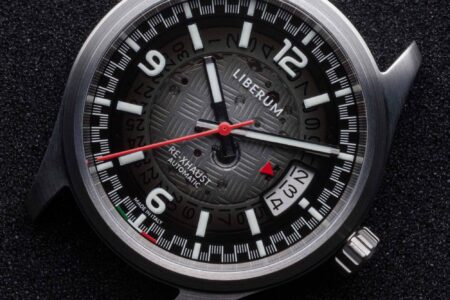 Liberum RE-XHAUST watch concept with recycled motorcycle exhaust metal case