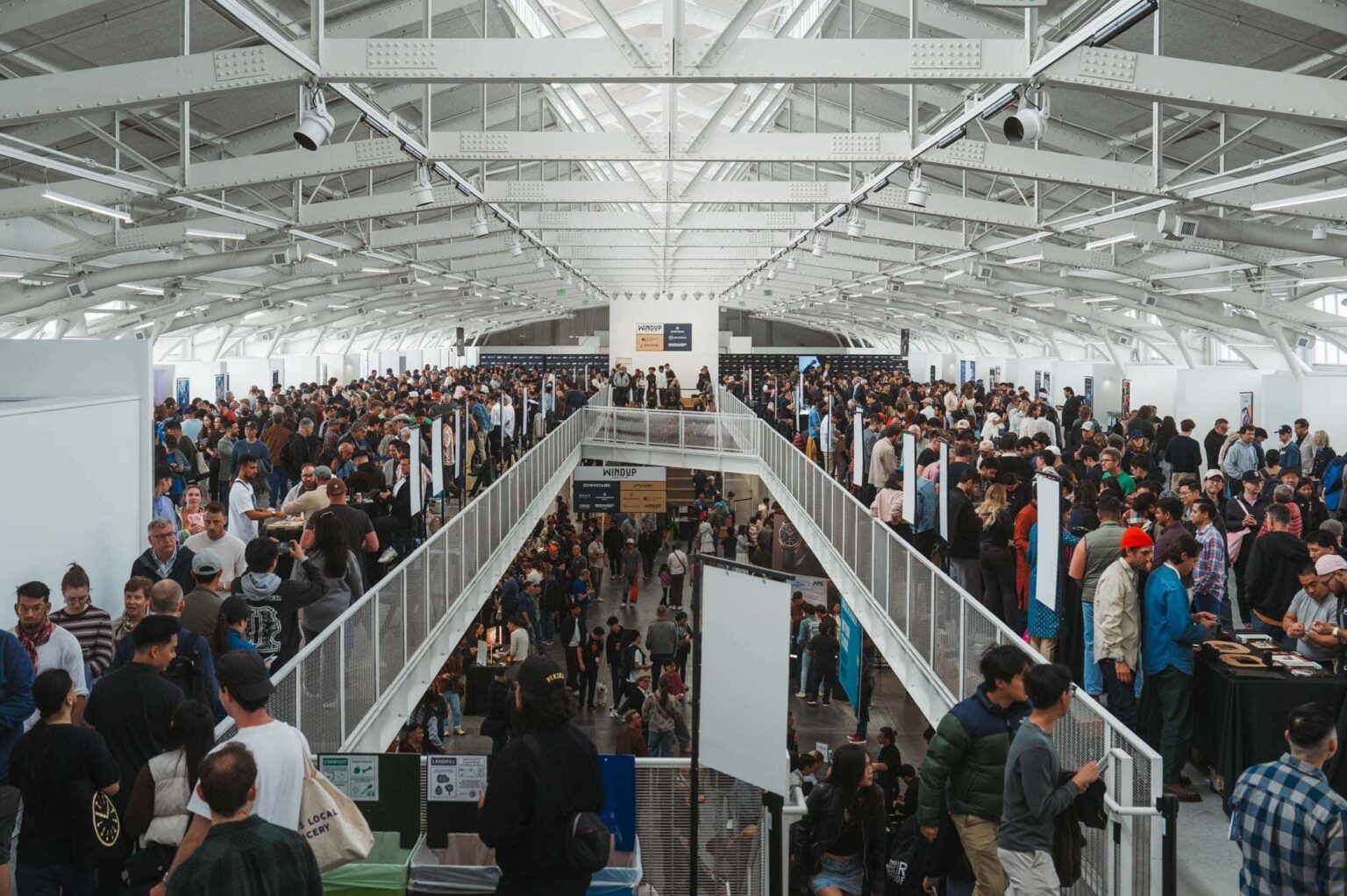 Crowd inside Windup Watch Fair San Francisco 2026 at Fort Mason Gateway Pavilion