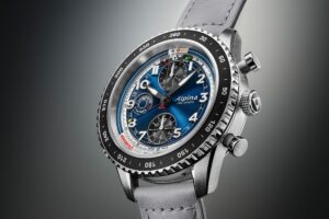 Watch Angels x Alpina Startimer Pilot IFR Chronograph with blue dial and black ceramic bezel