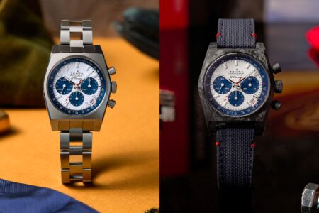 Zenith Chronomaster Revival Liberty II A384 with red white and blue dial details