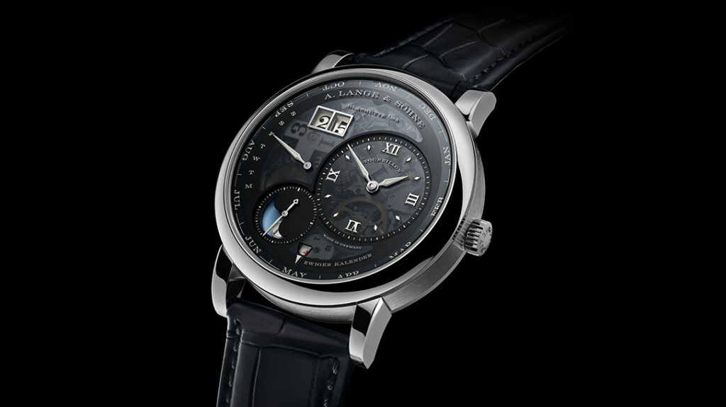 A. Lange & Söhne Lange 1 Tourbillon Perpetual Calendar Lumen in platinum with glowing calendar displays