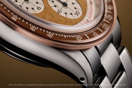 Artisans de Genève Kraft Signature custom Rolex Daytona with caramel dial and titanium case