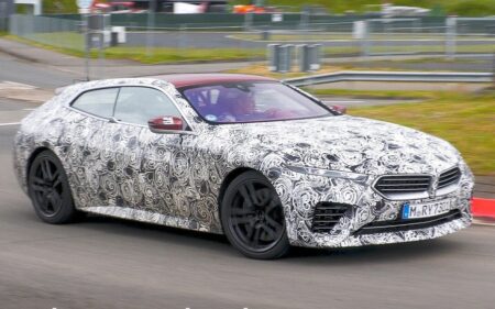 Camouflaged BMW Speedtop prototype testing at the Nürburgring