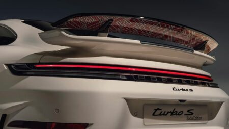 Porsche Marks 70 Years in Kuwait With the Ultra Rare 911 Turbo S Sadu Edition Porsche 911 Turbo S Sadu Edition in Cremewhite with Sadu pattern detailing
