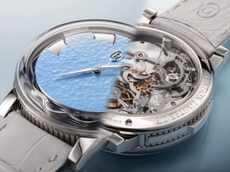 Parmigiani Fleurier Marks 30 Years With the Five Piece Carillon Tourbillon Parmigiani Fleurier Carillon Tourbillon 30th Anniversary watch with Morning Blue hammered dial