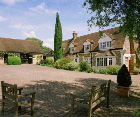 Old Luxters Farmhouse Turns a Chiltern Vineyard Into a Proper Weekend Escape Old Luxters Farmhouse at Chiltern Valley Winery and Brewery with vines in the Chiltern Hills