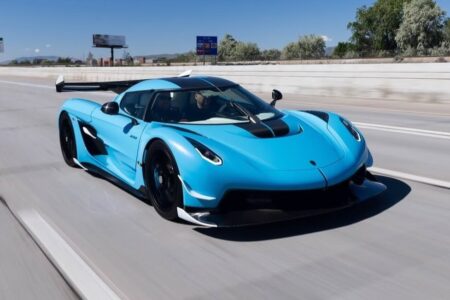 Utah Gets Its First New Koenigsegg With a Nordic Light Jesko Attack Koenigsegg Jesko Attack in Nordic Light metallic blue delivered new in Utah