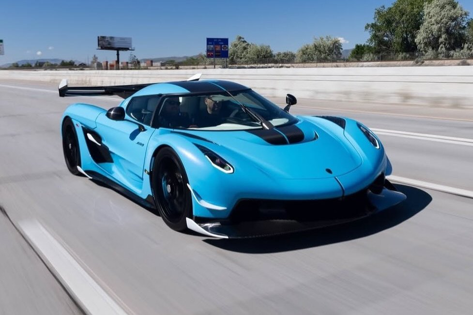 Utah Gets Its First New Koenigsegg With a Nordic Light Jesko Attack Koenigsegg Jesko Attack in Nordic Light metallic blue delivered new in Utah