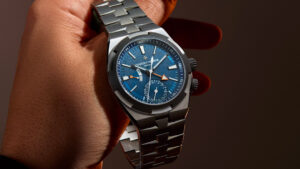 Vacheron Constantin Sends the Overseas Dual Time on a Titanium World Tour Vacheron Constantin Overseas Dual Time Cardinal Points titanium watch with directional dial colors
