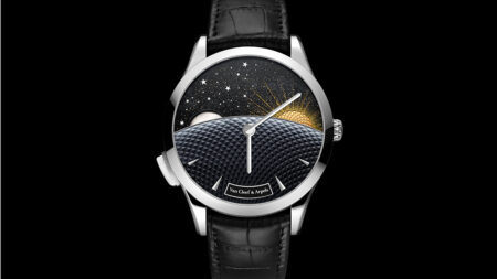 Van Cleef & Arpels Midnight Jour Nuit Phase de Lune watch with aventurine glass celestial dial