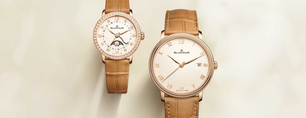 Blancpain gives Villeret a more intimate 38mm profile Blancpain Villeret Ultraplate 38mm with salmon dial on leather strap