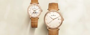 Blancpain Villeret Ultraplate 38mm with salmon dial on leather strap