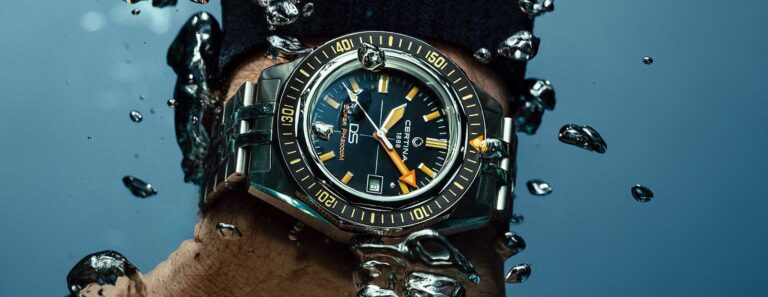 Certina DS Super PH2000M titanium dive watch with blue gradient dial
