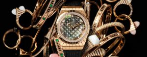 MARLI Timepieces watch with architectural case detailing and mother-of-pearl dial
