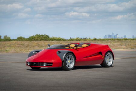 Ferrari Conciso one-off barchetta with low aluminium wedge body