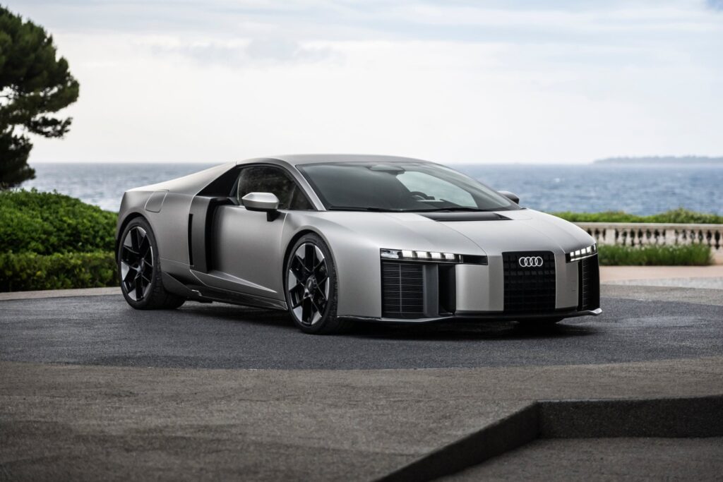 Audi Nuvolari Turns the R8 Formula Into a 1,001 hp Hybrid Supercar Audi Nuvolari hybrid supercar in a sleek studio setting