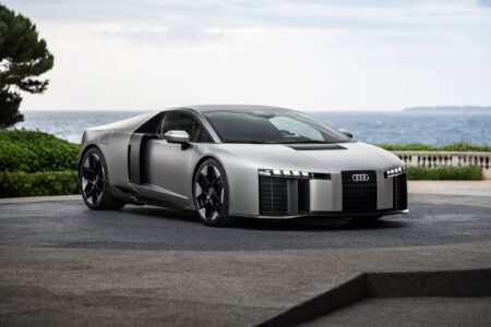 Audi Nuvolari Turns the R8 Formula Into a 1,001 hp Hybrid Supercar Audi Nuvolari hybrid supercar in a sleek studio setting