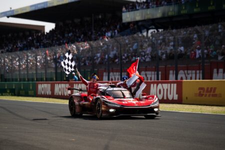 Toyota TR010 Hybrid racing at Le Mans during the 2026 24 Hours