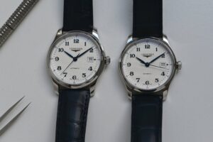Longines Sharpens the Master Collection With Four New Case Sizes Longines Master Collection watch with barleycorn dial on a polished stainless steel bracelet