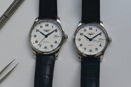 Longines Sharpens the Master Collection With Four New Case Sizes Longines Master Collection watch with barleycorn dial on a polished stainless steel bracelet