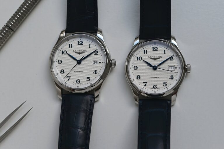 Longines Sharpens the Master Collection With Four New Case Sizes Longines Master Collection watch with barleycorn dial on a polished stainless steel bracelet
