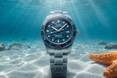 Mido Gives the Ocean Star 39 a Deeper Blue Dial Mido Ocean Star 39 Abyss Blue dive watch with blue dial and stainless steel bracelet