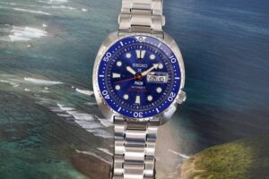 Seiko Prospex Diver’s Watch PADI 60th Anniversary HBB002 with blue globe dial and blue ceramic bezel