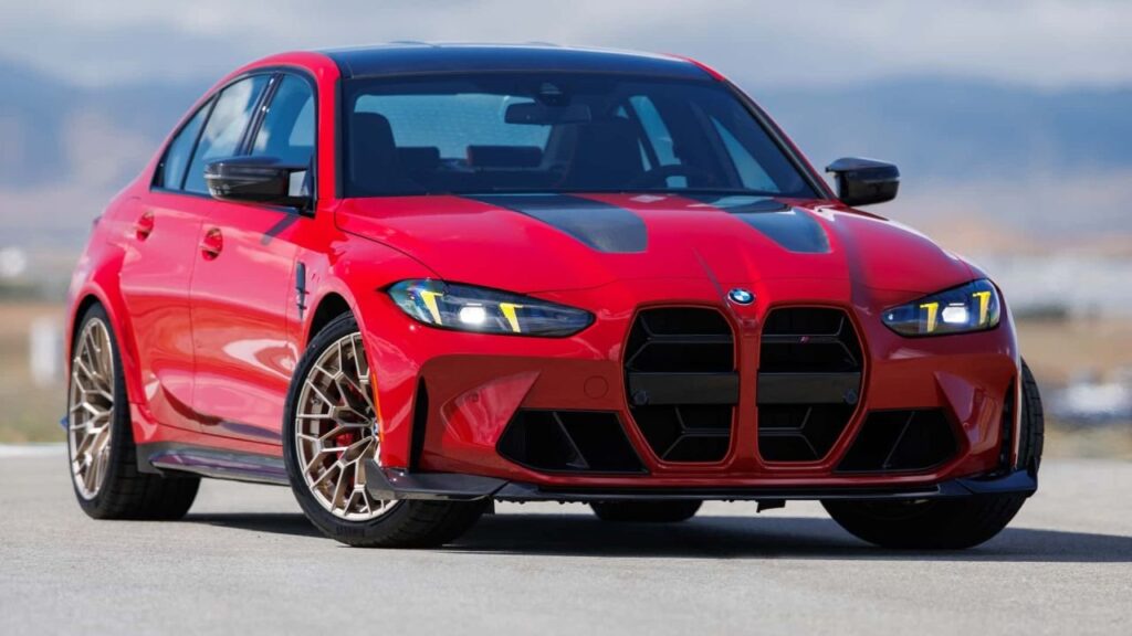 BMW’s Manual M3 CS Is Already Facing Dealer Markups in the US BMW M3 CS manual performance sedan in a bold heritage-inspired colour