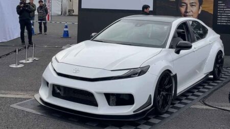 Toyota’s One-Off 7-Cylinder Camry GR Is a Wild Split-Engine Experiment Toyota Camry GR one-off project car with wide body kit and rear wing