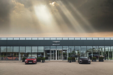 Bentley Opens CW1 House in Crewe for Public Hosted Tours Bentley cars on display inside CW1 House visitor centre in Crewe