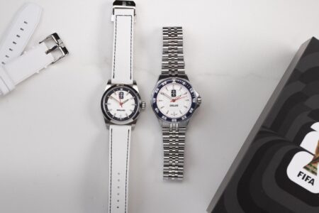 AXIA’s England World Cup Watches Put Football Colours Into Swiss Automatics AXIA England Argos and Enosi FIFA World Cup 2026 watches with blue, white and red detailing