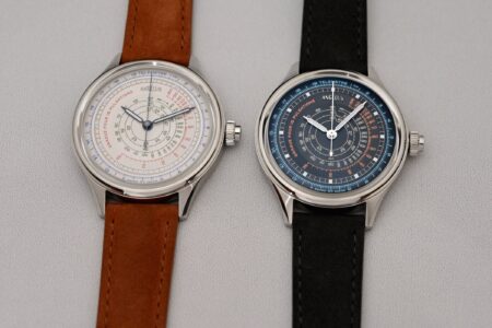 Angelus Instrument de Mesures Brings Three Classic Timing Scales to One Monopusher Chronograph Angelus Instrument de Mesures monopusher chronograph with multi-scale dial