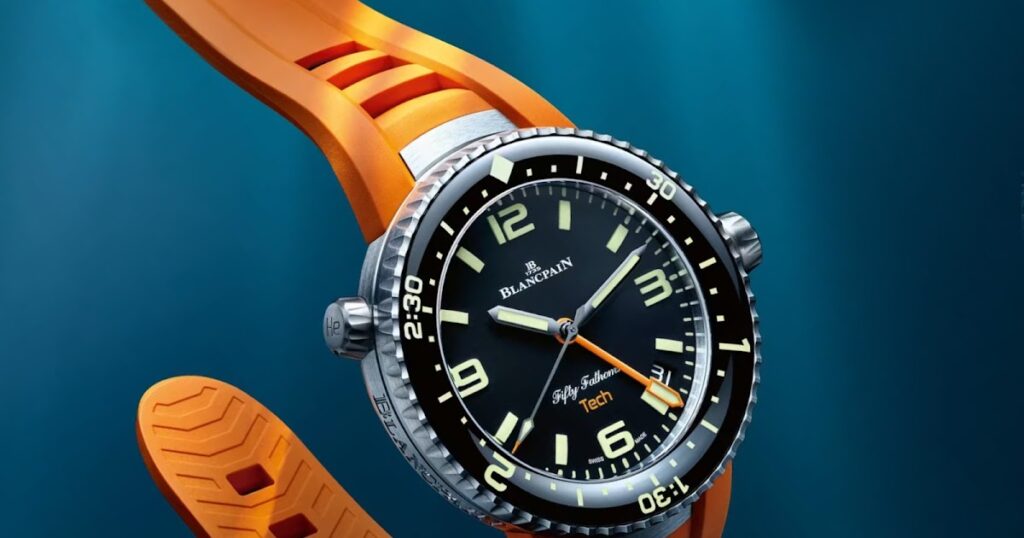 Blancpain’s New Fifty Fathoms Tech Puts the Three-Hour Dive Timer in Focus Blancpain Fifty Fathoms Tech Ref. 5019A-12B30-94A with black dial and titanium case