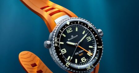 Blancpain’s New Fifty Fathoms Tech Puts the Three-Hour Dive Timer in Focus Blancpain Fifty Fathoms Tech Ref. 5019A-12B30-94A with black dial and titanium case