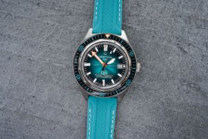 Certina Takes the DS Super PH2000M Sea Turtle Conservancy to 2,000 Metres Certina DS Super PH2000M Sea Turtle Conservancy dive watch with teal dial and titanium case