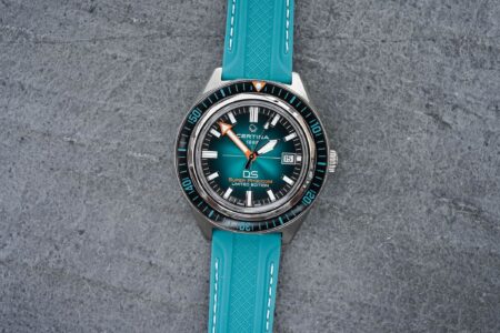 Certina DS Super PH2000M Sea Turtle Conservancy dive watch with teal dial and titanium case