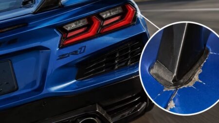 Chevrolet Corvette ZR1 rear wing and bodywork detail