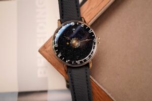 Christiaan Van Der Klaauw Venus Zodiac watch with blue aventurine astronomical dial