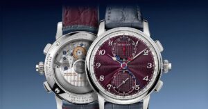 Edouard Koehn Legacy Rattrapante Four Seasons with colourful guilloché dial