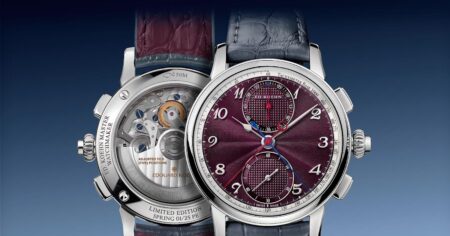 Edouard Koehn Gives the Legacy Rattrapante a Vivid Four Seasons Dial Treatment Edouard Koehn Legacy Rattrapante Four Seasons with colourful guilloché dial
