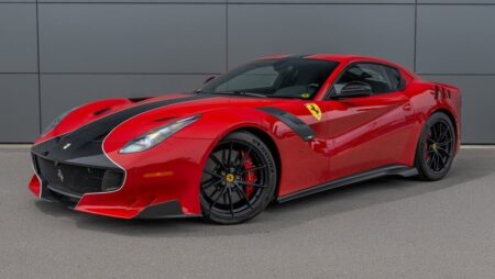 Ferrari F12tdf Atelier in Rosso Corsa with Nero and Bianco Avus livery