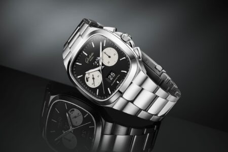 Glashütte Original Gives the Seventies Chronograph a Reverse Panda Dial Glashütte Original Seventies Chronograph XV Limited Edition with black reverse panda dial and steel bracelet