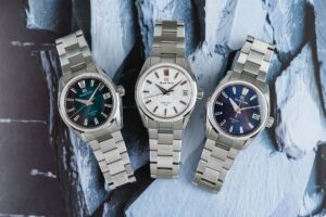 Grand Seiko Evolution 9 Spring Drive UFA White Birch Atera Valley and Lake Suwa watches
