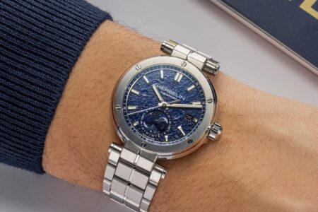 Herbelin Gives the Newport a Moon Phase Complication for 2026 Herbelin Newport Automatic Moon Phases watch with textured lunar dial