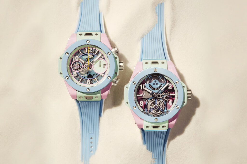 Hublot Big Bang Summer watches in pastel ceramic colours