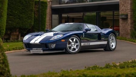 Jeremy Clarkson’s Blue 2006 Ford GT Heads to Market Blue 2006 Ford GT with white racing stripes previously owned by Jeremy Clarkson