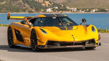 A Koenigsegg Jesko Attack Gets a Bespoke Yellow Named for the Owner’s Wife Koenigsegg Jesko Attack in bespoke pearl yellow Giallo Ana with exposed carbon details
