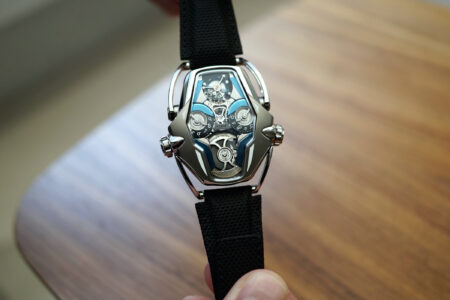 MB&F HM12 The Guardian titanium robot-inspired watch with L’Epée mechanical companion